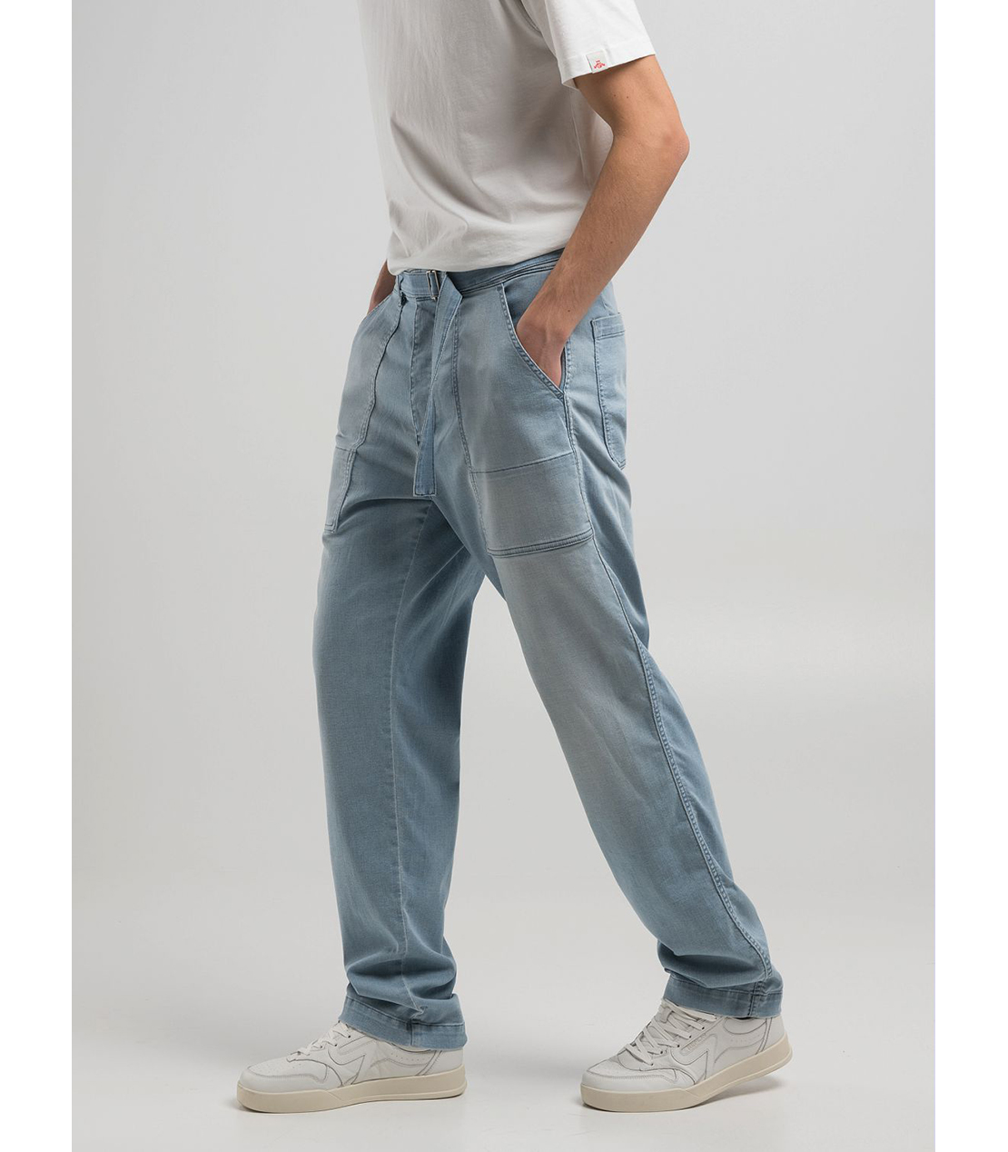 ストレートフィット ストレッチデニム 詳細画像 ライトブルー 4